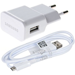 CARICABATTERIA SAMSUNG CON CAVO MICRO USB BIANCO BULK