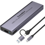 Tccmebius BOX ESTERNO M.2 Nvme SSD USB 3.1 Type-C con Adattatore Usb-A