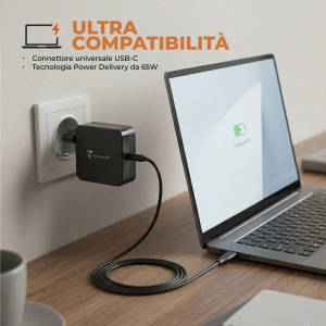 ALIMENTATORE Techmade USB-C 65 WATT