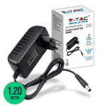 V-TAC Alimentatore 12V 42W 3,5A per Telecamere, Strisce LED, Modem, Monitor - Input AC 100-240V 50/60Hz, Nero IP44